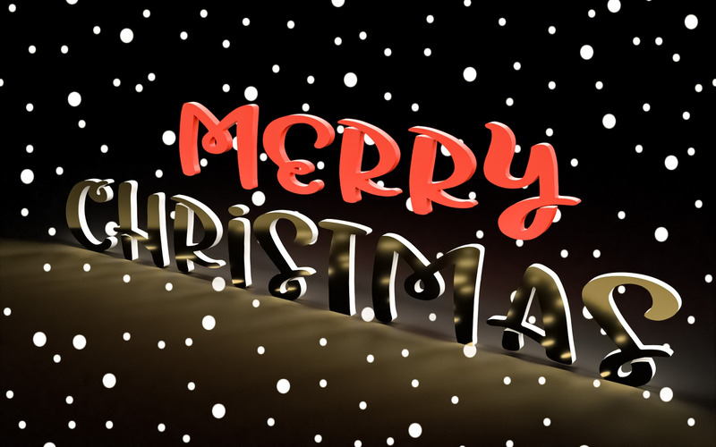 Ilustración de fondo 3D de feliz Navidad - Características Imagen 1