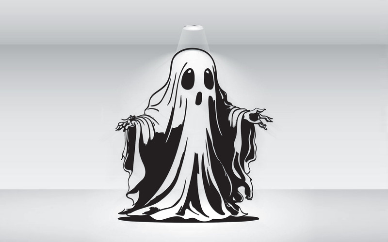 Cute Halloween Ghost For Kids Vector File - Features Image 1