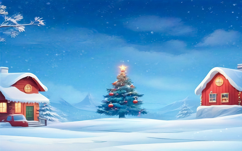 Collection Of 3 Christmas Background Illustration High Quality - Features Image 2