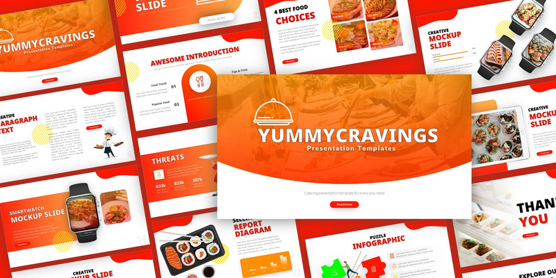 Yummy Cravings bemutató sablon - Features Image 1