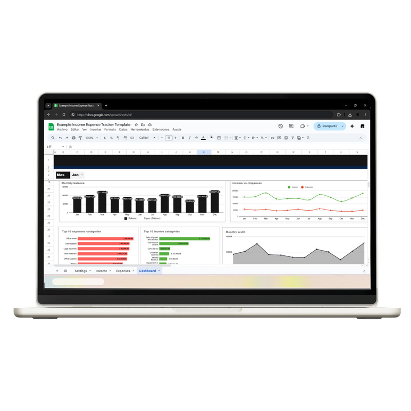 Income Expense Tracker Template Google Sheets Spreadsheet