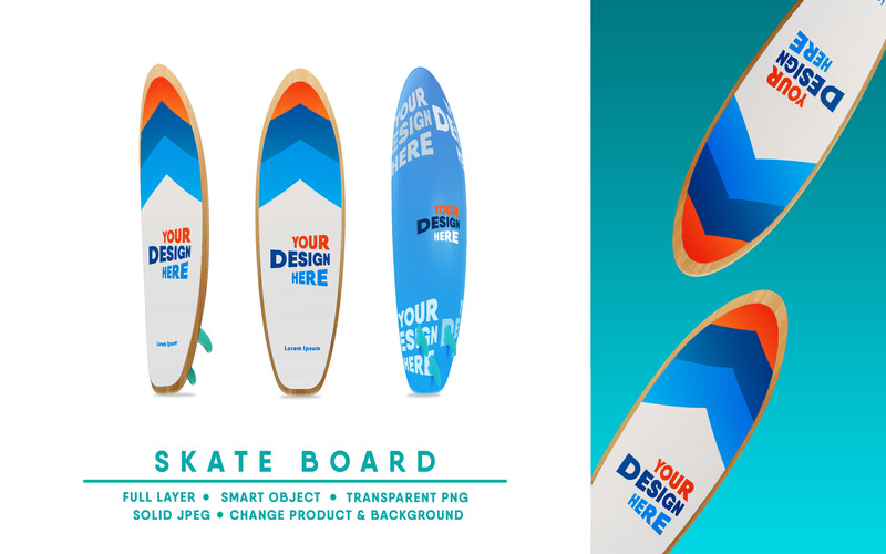 Skateboard-Mockup I leicht editierbar - Eigenschaften Bild 1