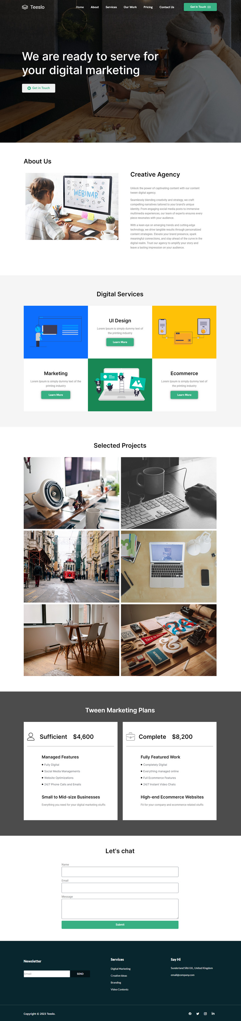 Teesla - Minimalist Multipurpose Business WordPress Theme One Page - Features Image 1
