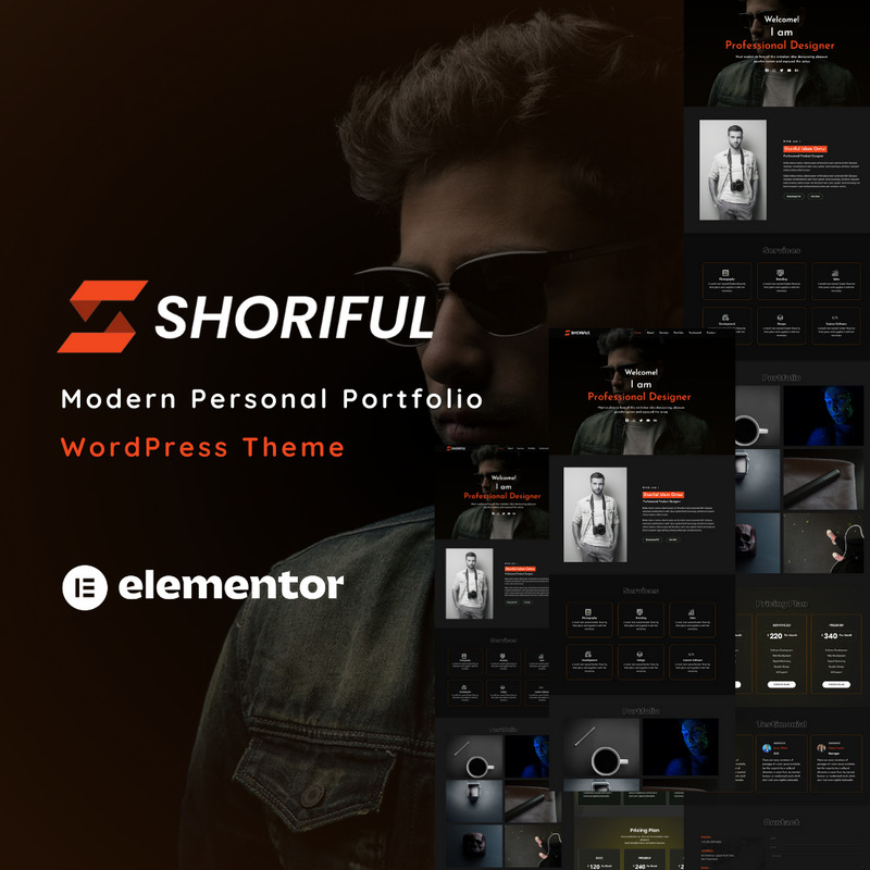 Shoriful - Designer Portfolio WordPress Theme One Page - Features Image 1