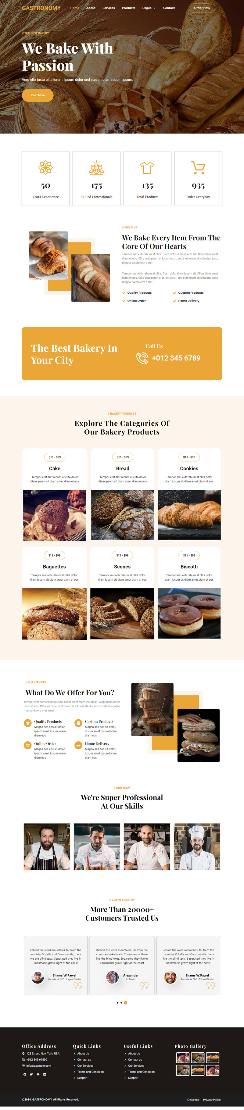 Gastronomy - Food & Bekary Multipurpose WordPress Theme - Features Image 1