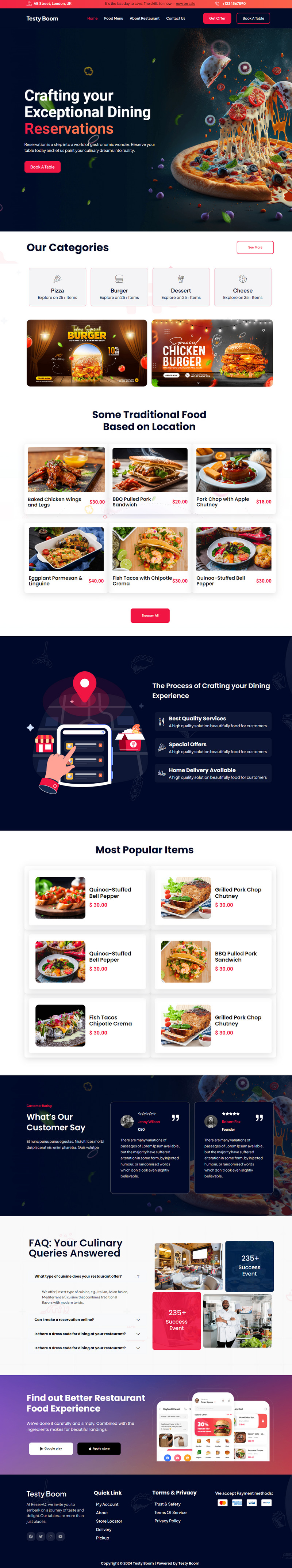 Testyboom - BBQ & Fast food Restaurant WordPress Theme - Features Image 1