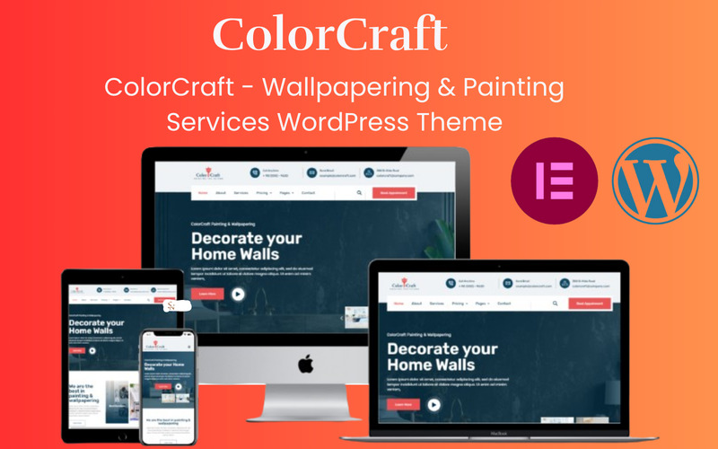 ColorCraft - 墙纸和绘画服务 WordPress 主题 - Features Image 1