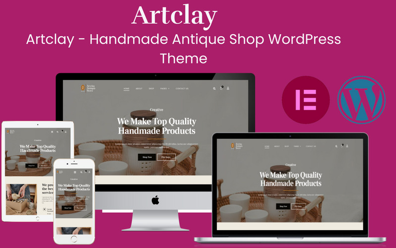 Artclay – قالب وردپرس فروشگاه صنایع دستی عتیقه - تصویر شاخص 1