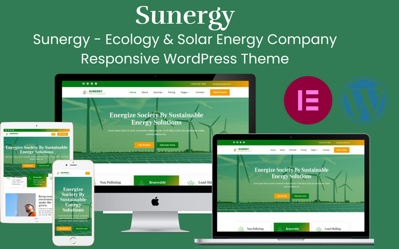 Sunergy - Ekoloji ve Güneş Enerjisi Şirketi Duyarlı WordPress Teması - Features Image 1
