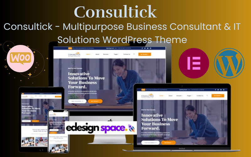 Consultick - Multipurpose  Business Consultant  & IT Solutions WordPress Theme - Features Image 1
