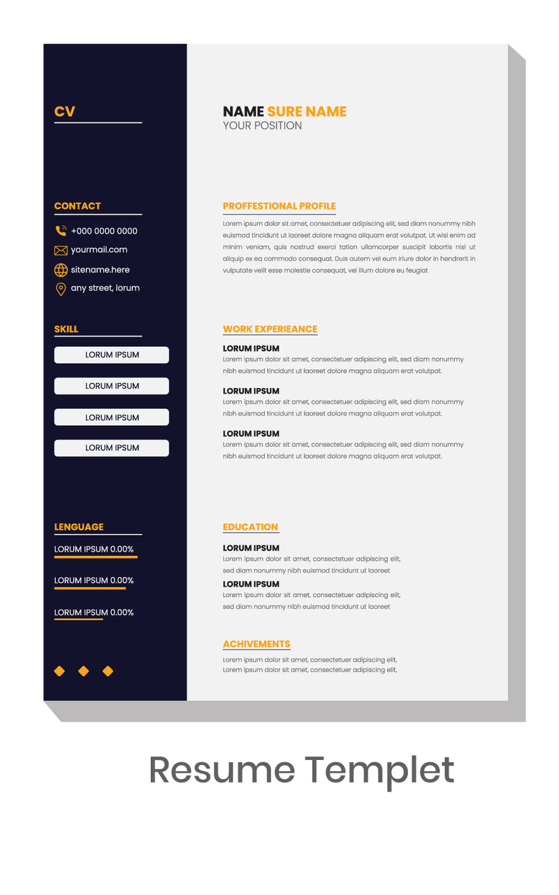 Modern Official Resume templet design - Features Image 1