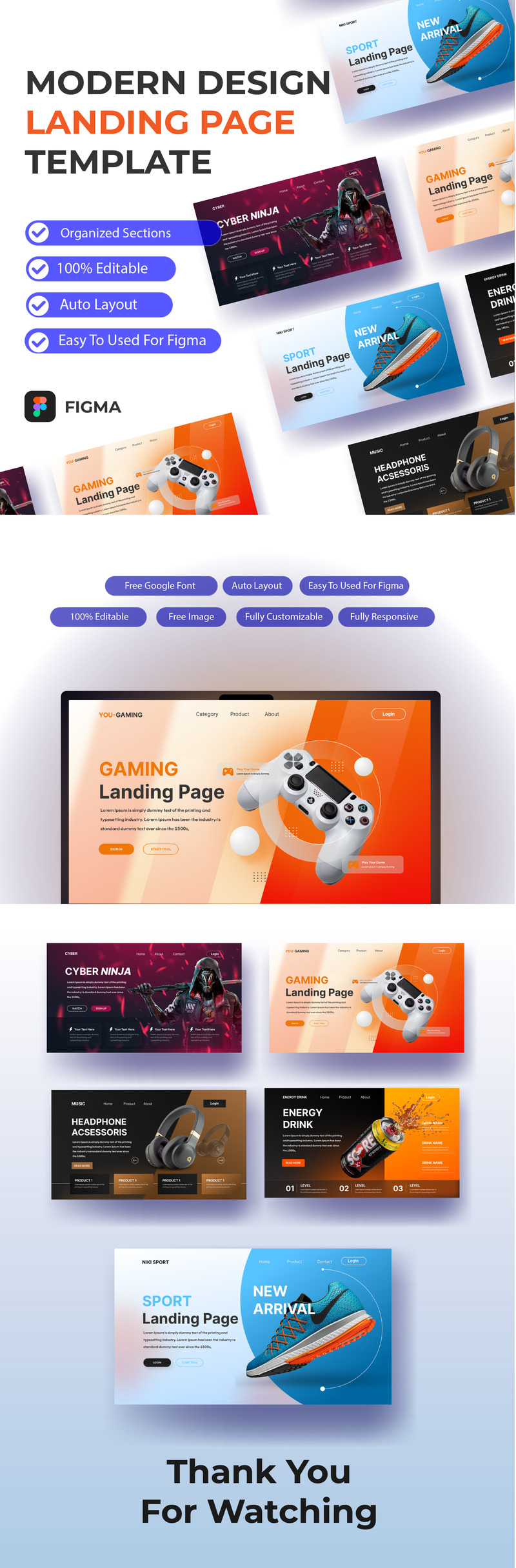 Сучасний дизайн цільової сторінки електронної комерції - Features Image 1