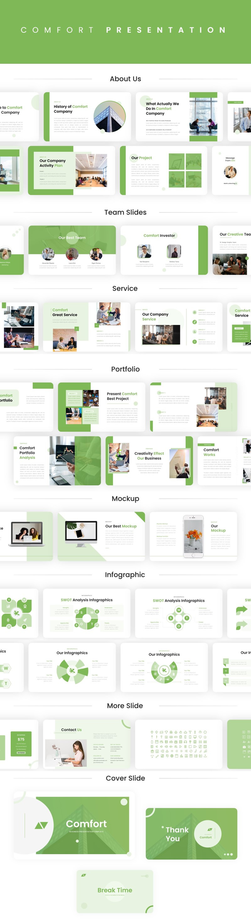 Comfort: modello PowerPoint aziendale - Caratteristiche Immagine 1