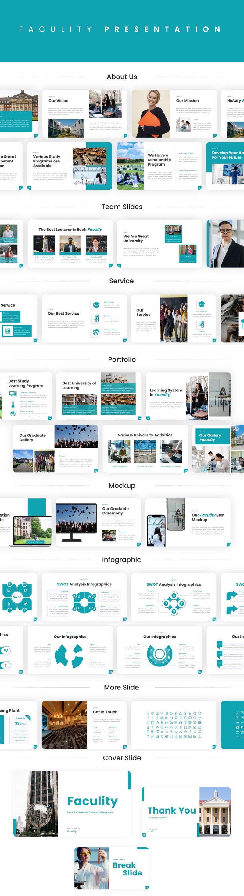 Faculity – Education University PowerPoint Template - Features Image 1