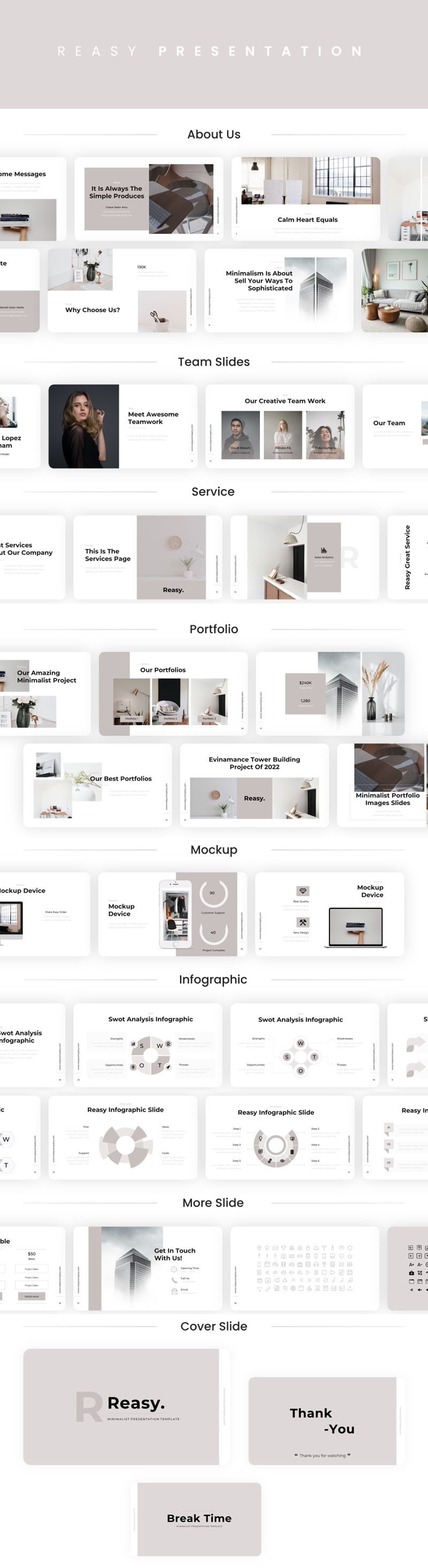 Reasy – Minimalis PowerPoint Template - Features Image 1