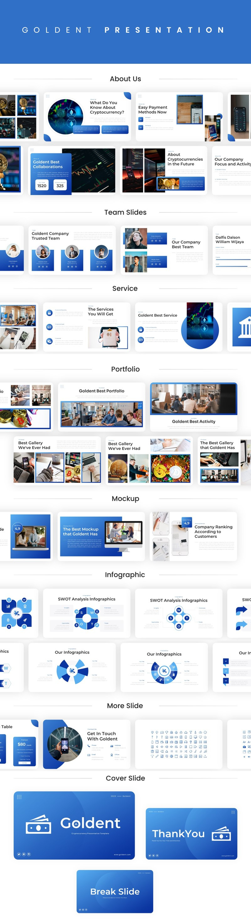 Goldent — шаблон Keynote для криптовалюты - Features Image 1