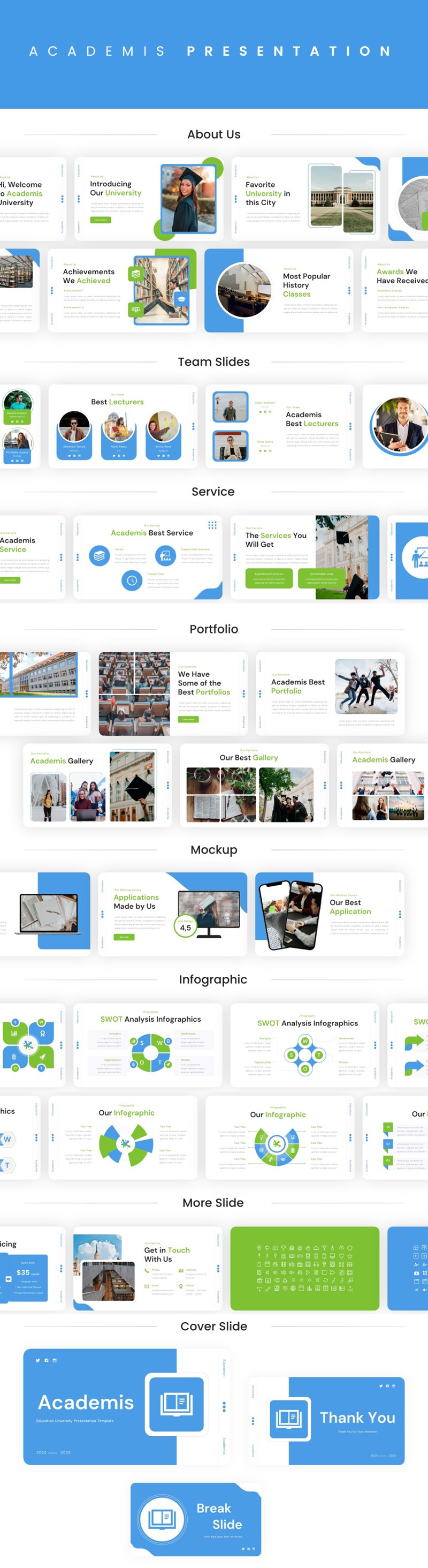 Academis - Образовательный университет Шаблоны презентаций PowerPoint - Features Image 1