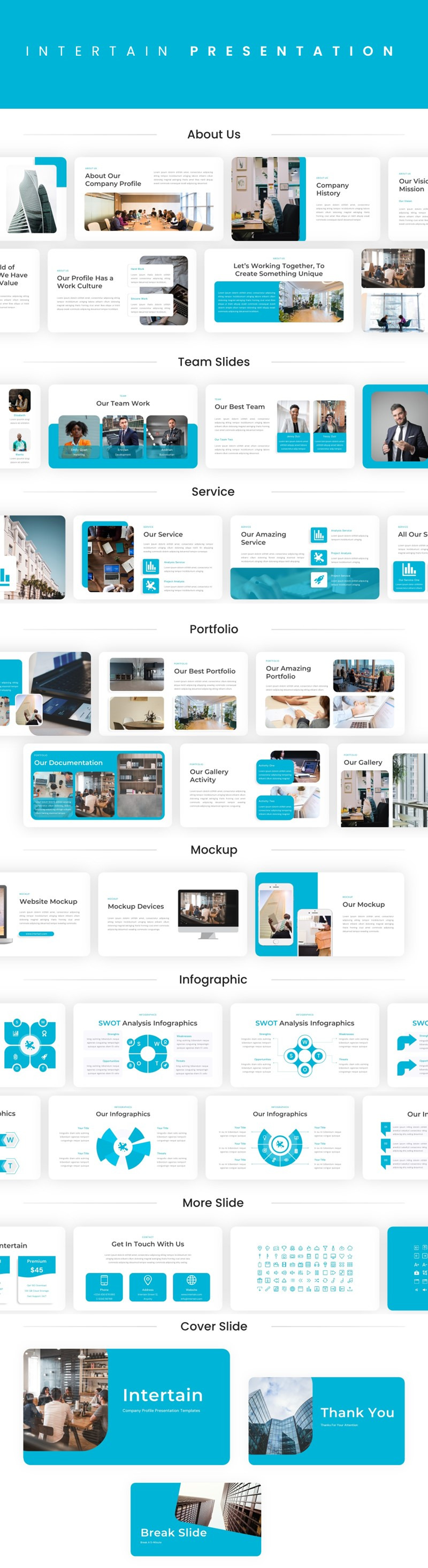 Intertain – Company Profile Keynote Template - Features Image 1