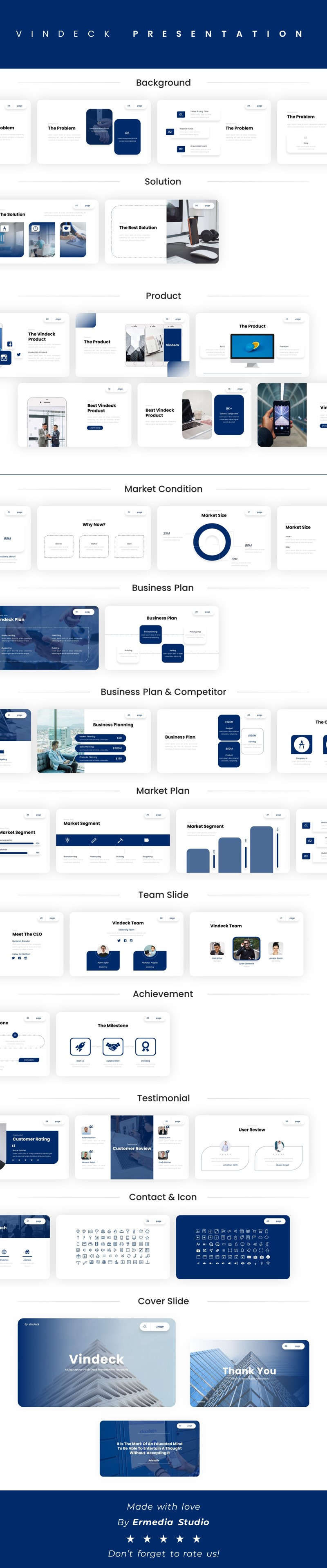 Vindeck – Multipurpose Pitch Deck Keynote Template - Features Image 1
