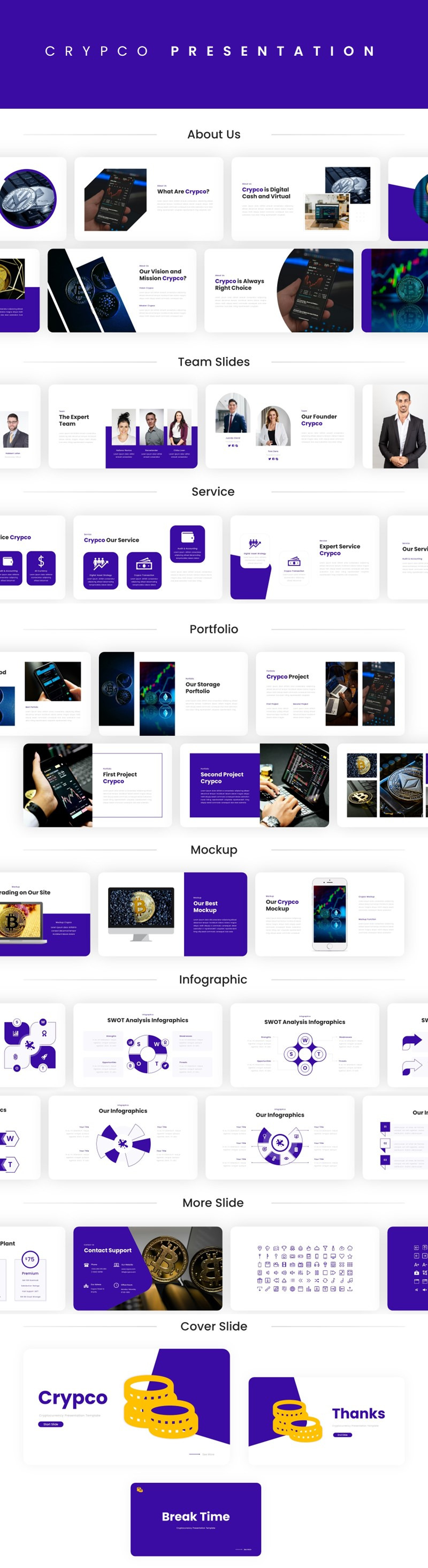 Crypco – 加密货币谷歌幻灯片模板 - Features Image 1