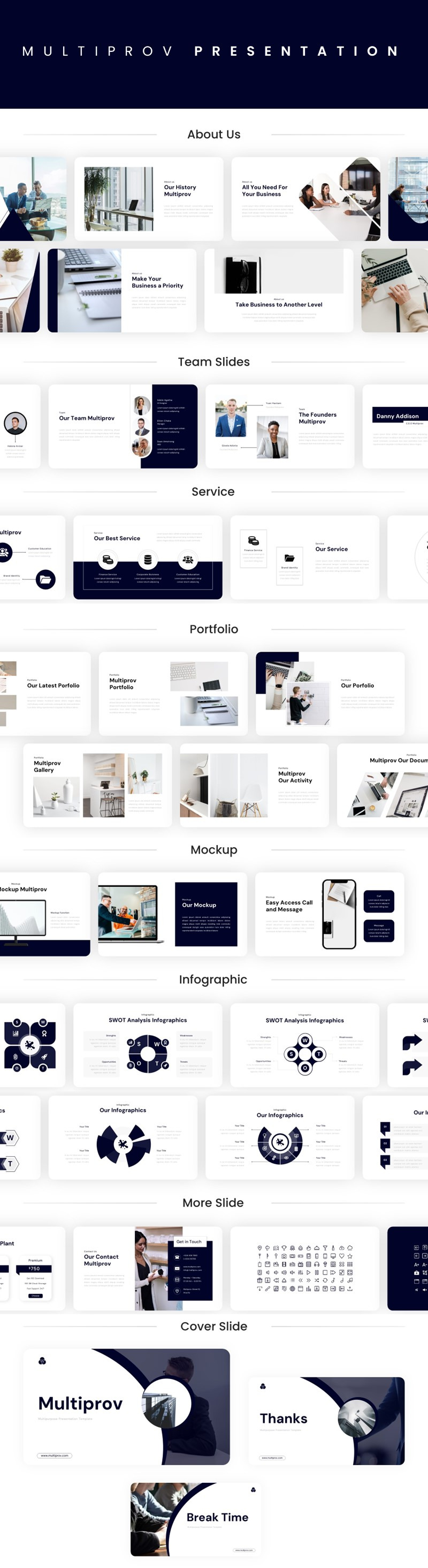 Multiprov – Многоцелевой шаблон Keynote - Features Image 1
