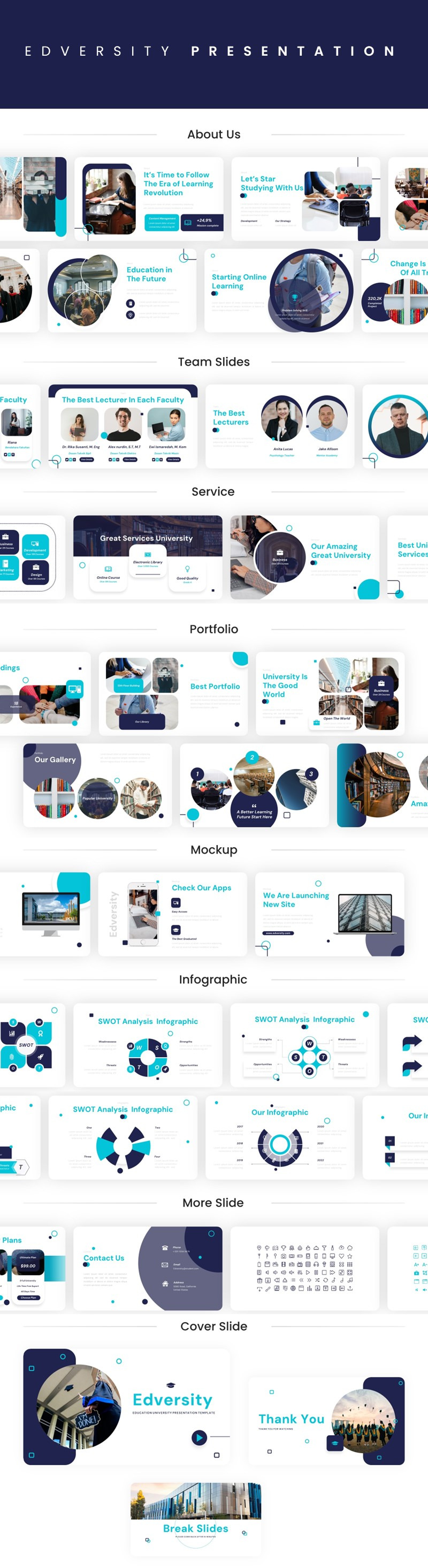 Edversity – Modello di Presentazioni Google per Education University - Caratteristiche Immagine 1