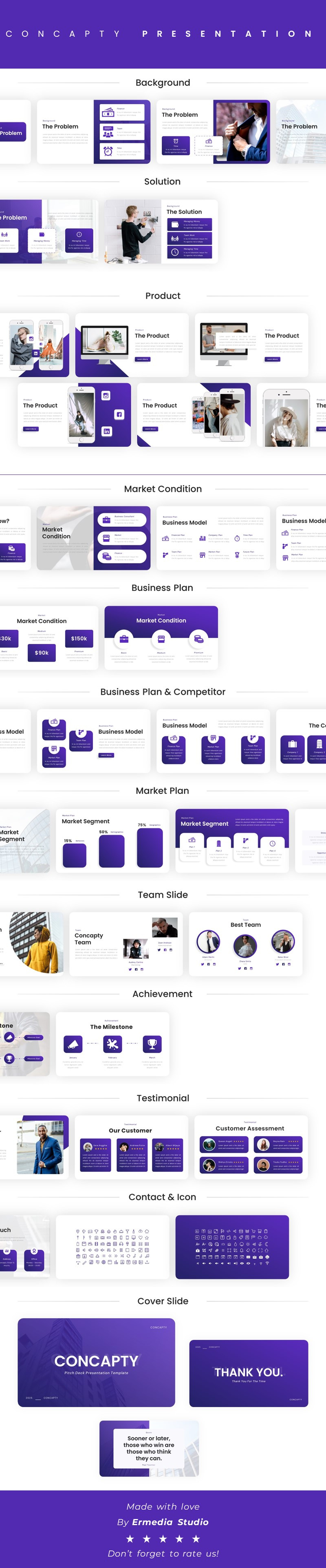 Concapty: modello PowerPoint per presentazione multiuso - Caratteristiche Immagine 1