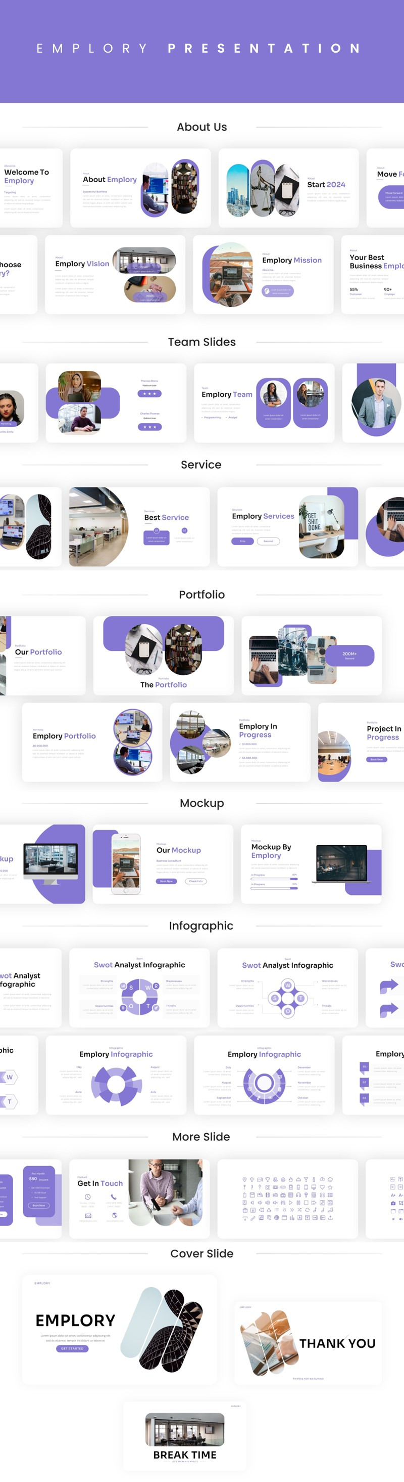 Emplory: modello di presentazioni Google aziendali - Caratteristiche Immagine 1