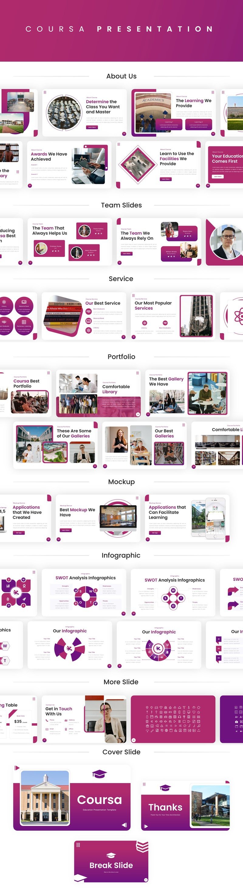 Course - Modello di Presentazioni Google per l'istruzione - Caratteristiche Immagine 1