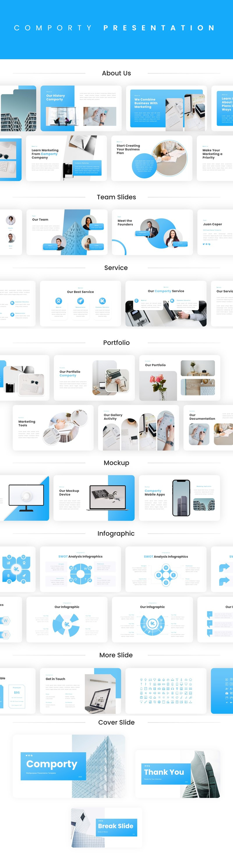 Comporty – Multipurpose PowerPoint Template - Features Image 1