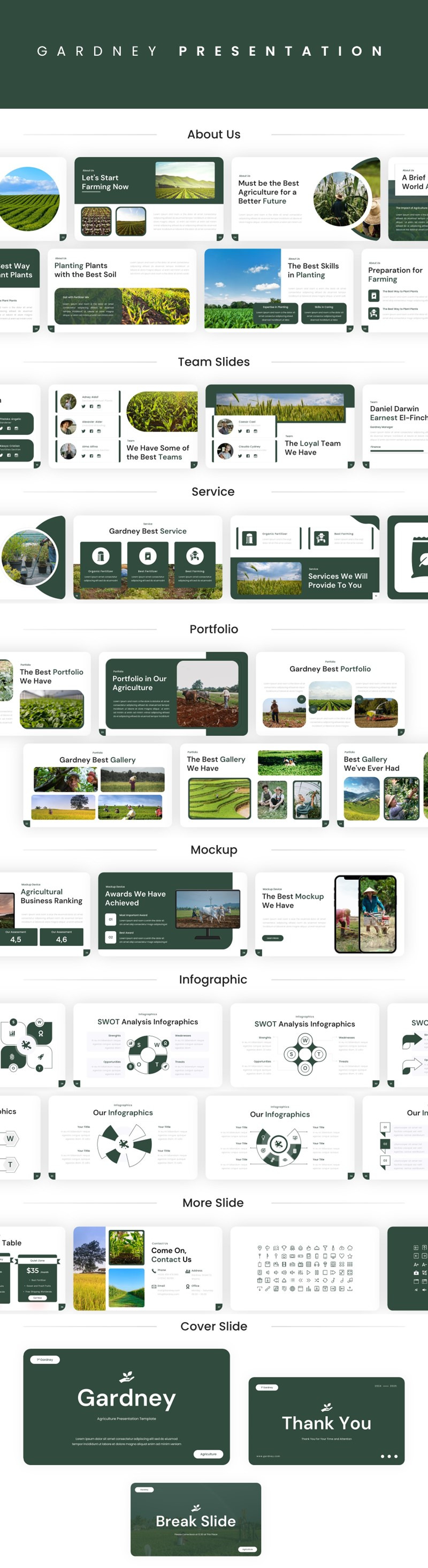 Gardney - Modello di presentazioni Google per l'agricoltura - Caratteristiche Immagine 1