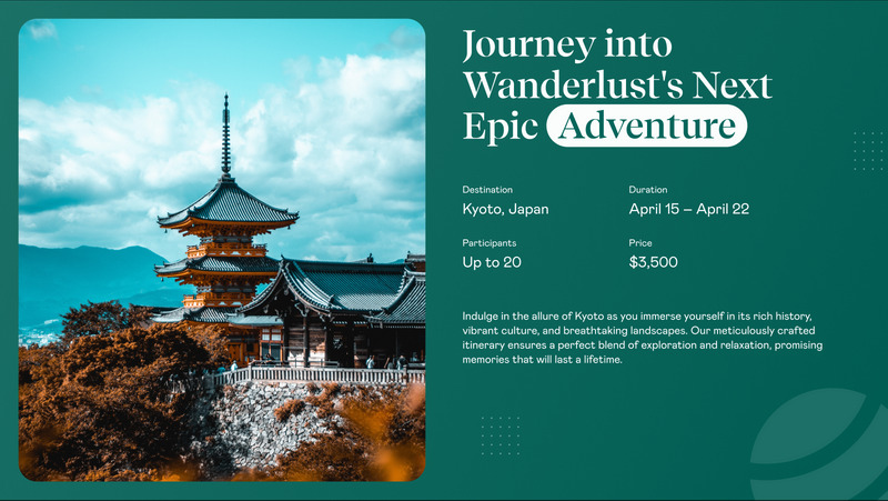 Sjabloon voor zakelijke presentaties — Wanderlust - Features Image 9