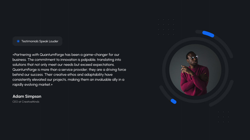 Шаблон бізнес-презентації — Quantum Forge - Features Image 6
