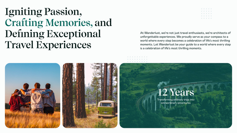 Sjabloon voor zakelijke presentaties — Wanderlust - Features Image 2