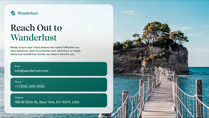 Sjabloon voor zakelijke presentaties — Wanderlust - Features Image 12