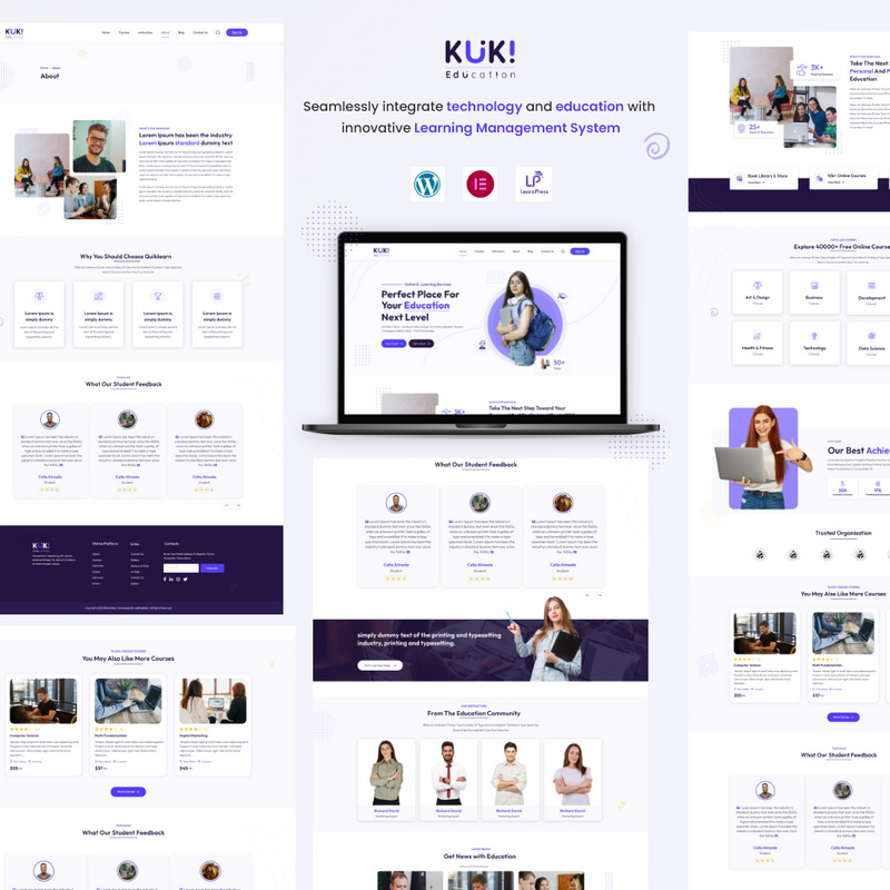 Kuki | LMS Education WordPress Theme - Features Image 1