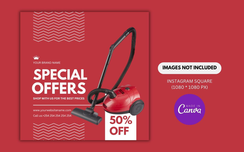 Modèle de conception de vente d'offre d'aspirateur - Caractéristiques de l’image 1