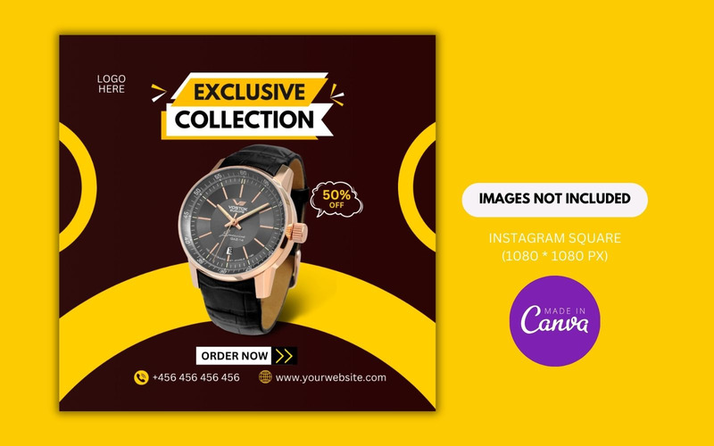 Exclusive Watch Collection Canva Design Template - Features Image 1