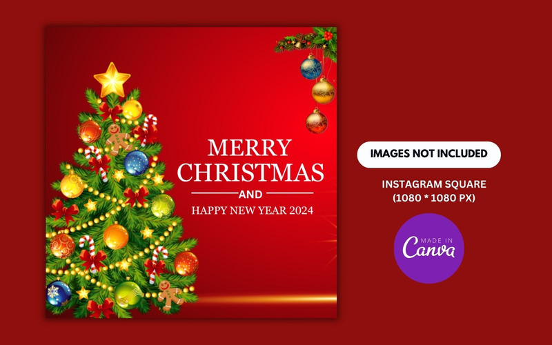 Merry Christmas and Happy New Year Flyer Template - Features Image 1