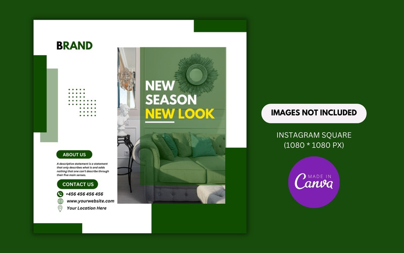 Furniture Sale Canva Design Template Card - Features Image 1
