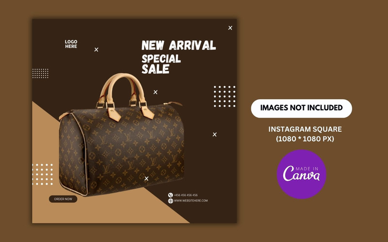 Fashion Bag On Sale Design Template Card - Features Image 1