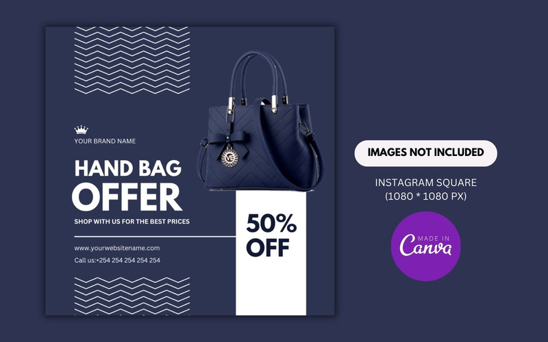 Handtas korting verkoop ontwerpsjabloon - Features Image 1