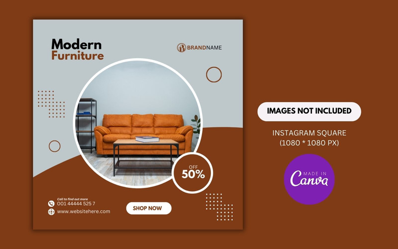 Canva Modern Furniture Sale Design Template Poster - Features Image 1