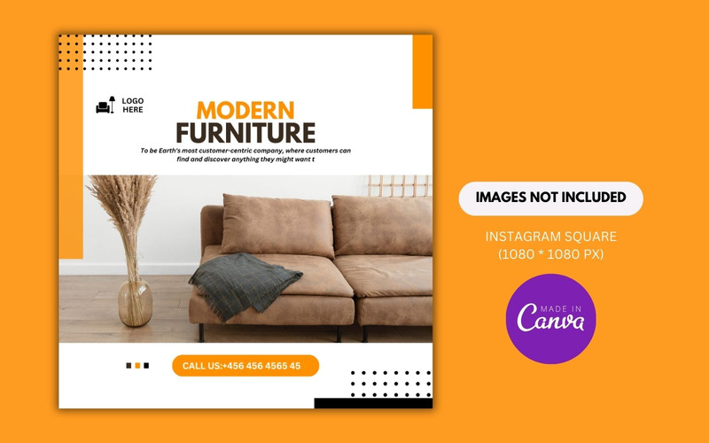 Interior Furniture Sale Canva Design Template - Features Image 1