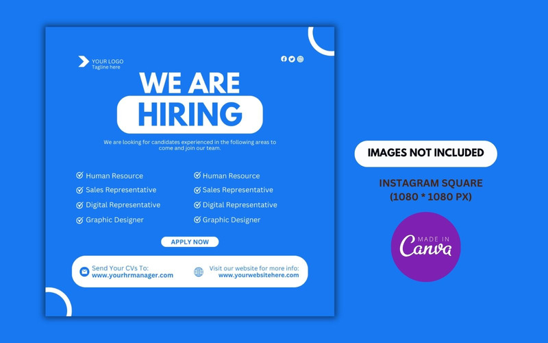 Stiamo assumendo candidati Modello di progettazione Canva - Caratteristiche Immagine 1