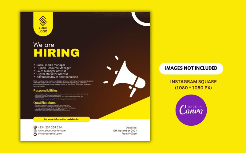 Enlisting Canva Hiring Design Template - Features Image 1