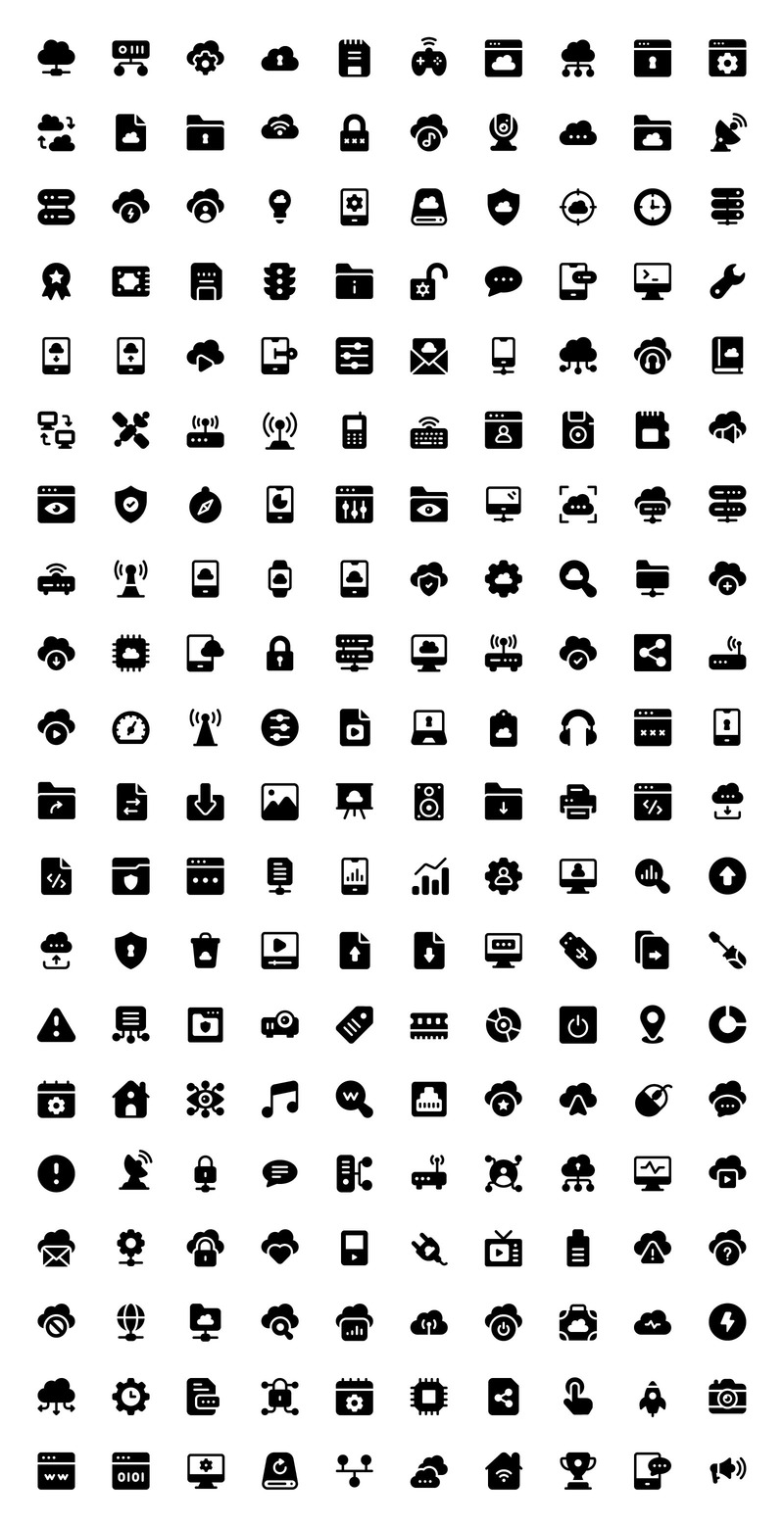 200 Cloud Computing vector icon - Features Image 3