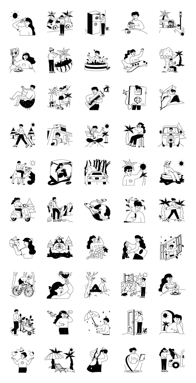 Illustration d'été et de voyage - Caractéristiques de l’image 2
