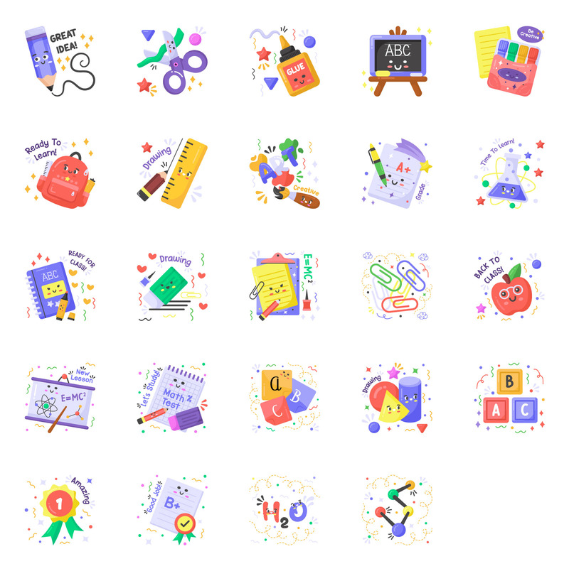 Cute Education, Learning Stickers - Features Image 1