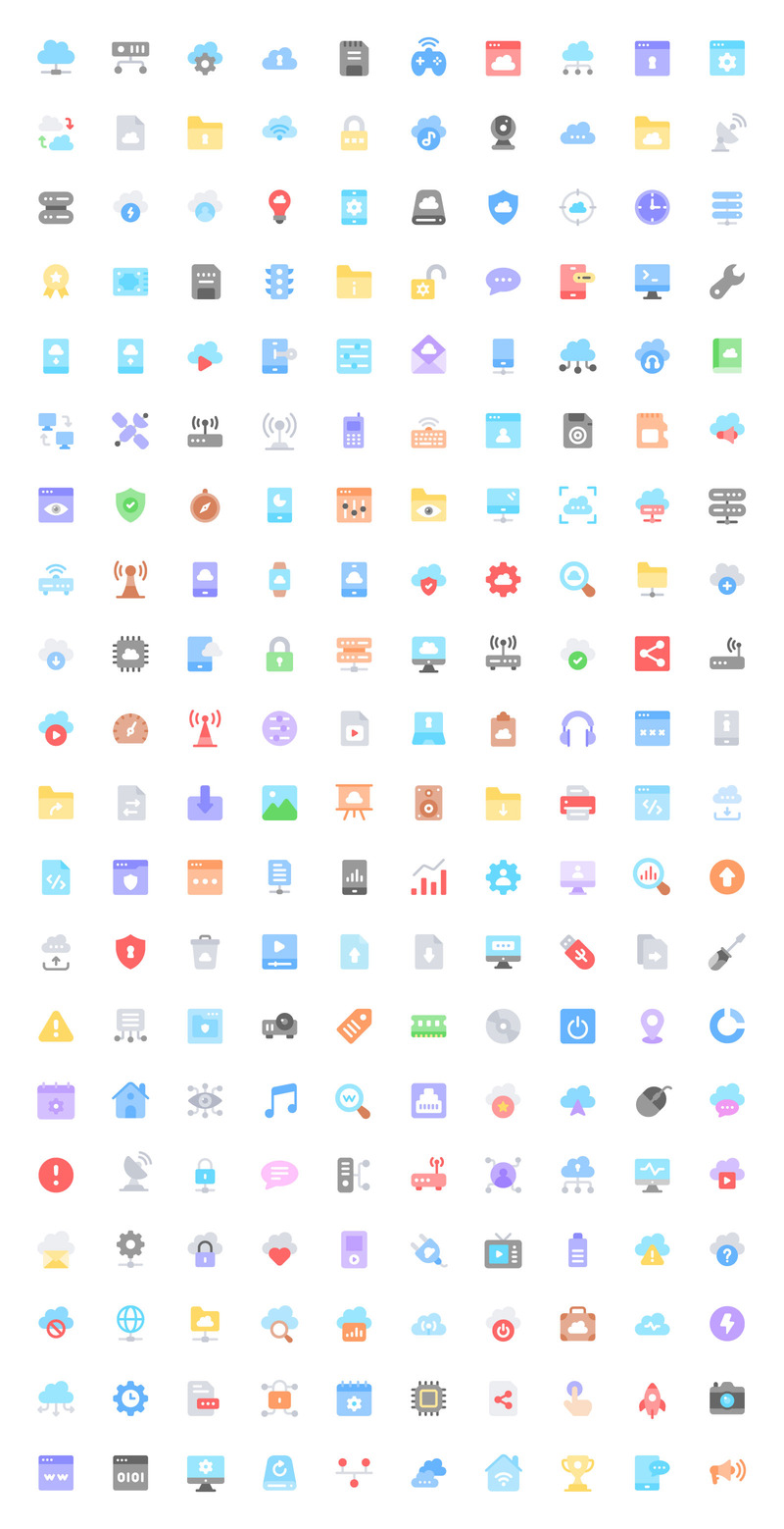 200 Cloud Computing vector icon - Features Image 2
